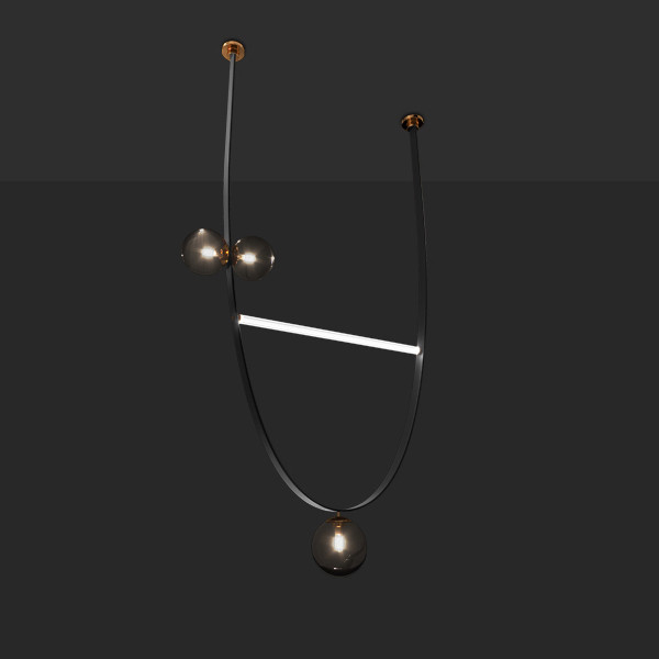 Подвесной Светильник Fabius H180 Black By Imperiumloft