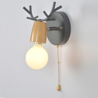 Бра С Рожками Deer A Switch Black/light Wood By Imperiumloft