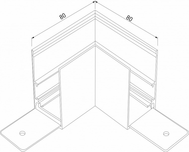 Соединитель угловой L-образный для треков накладных Elektrostandard Slim Magnetic a062194