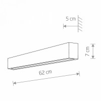 Накладной светильник Nowodvorski Straight Wall LED S 7596