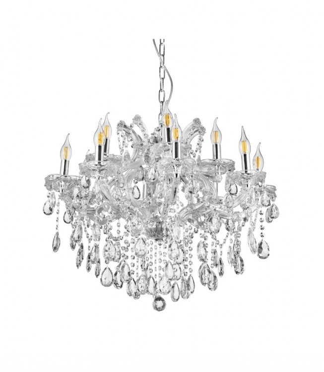 Хрустальная подвесная люстра Lumina Deco Eliza LDP 7029-8+4 CHR