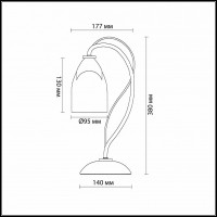 Настольная лампа декоративная Odeon Light Risto 2079/1T
