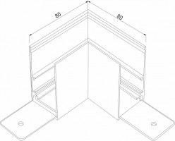 Соединитель угловой L-образный для треков накладных Elektrostandard Slim Magnetic a062195