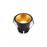 DK4400-GB Встраиваемый светильник, IP 20, 7 Вт, LED 3000, черно-золотой, алюминий