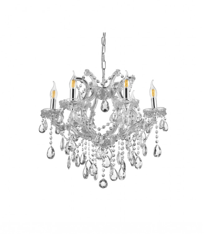 Хрустальная подвесная люстра Lumina Deco Eliza LDP 7029-6 CHR