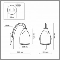 Бра Odeon Light Risto 2079/1W