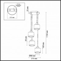 Подвесной светильник Odeon Light Isko 2210/4