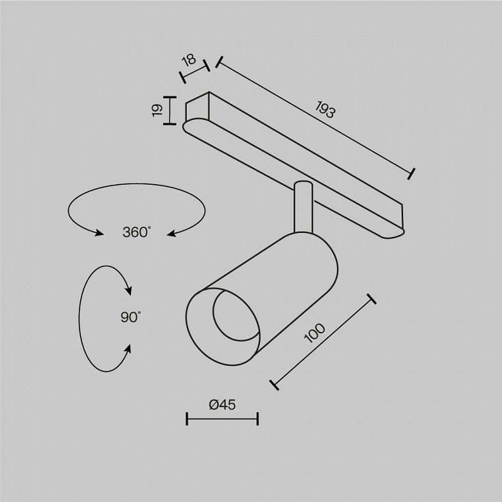 Светильник на штанге Maytoni Focus LED TR032-4-5W3K-M-DS-BW