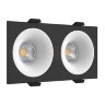Светильник встраиваемый MJ1003 SQ 2 Black-White LeDron составной под сменную лампу