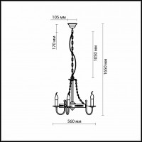 Подвесная люстра Odeon Light Dario 2528/6