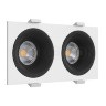 Светильник встраиваемый MJ1003 SQ 2 White-Black LeDron составной под сменную лампу