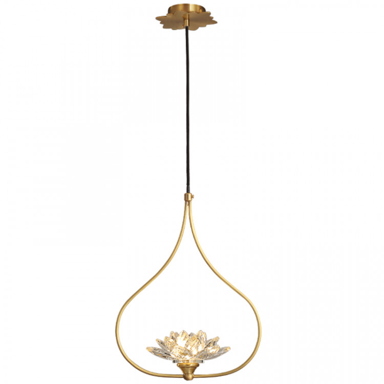 Хрустальный Светильник Цветок Лотоса Lotus Flower Clear Glass Pendant Lamp A By Imperiumloft
