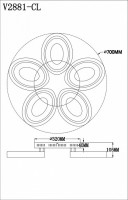 Потолочная люстра Moderli Costa V2881-CL